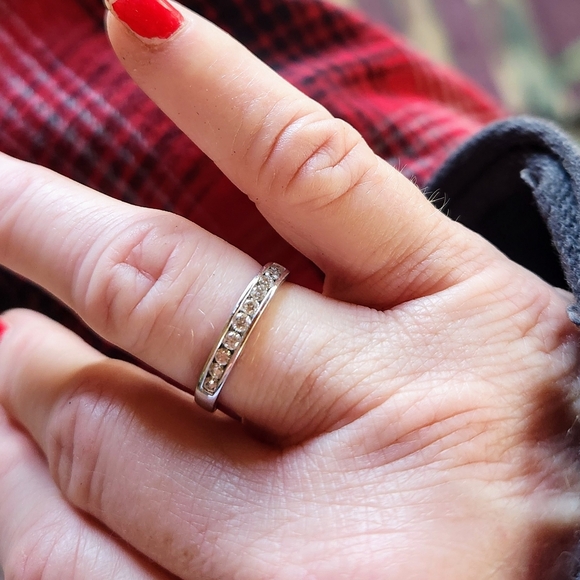 .70 carat AAA Diamond Wedding Band, Marchesa NYC 14k White Gold, 3.2GMS SZ 6.75 - Picture 4 of 4